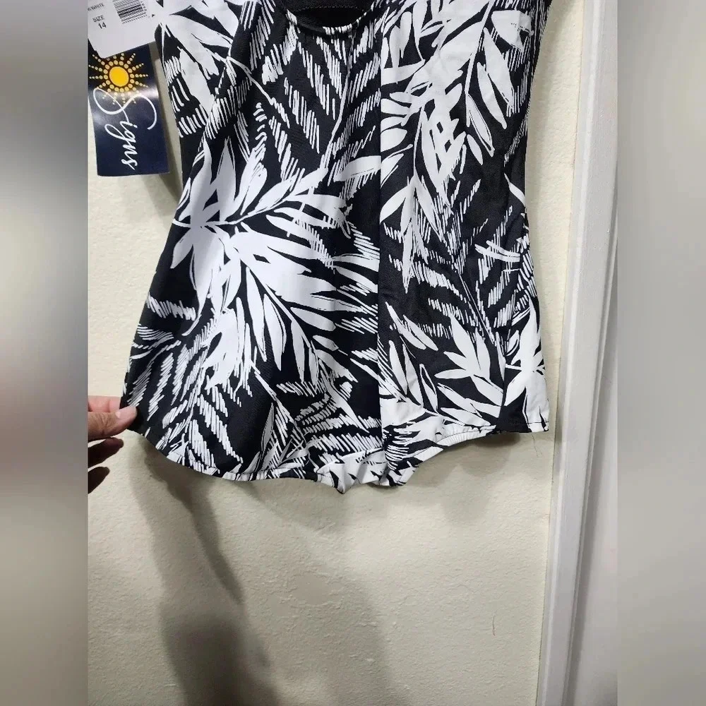 Sun Signs NWT Tropical One Piece Bathing Suit - Size 14